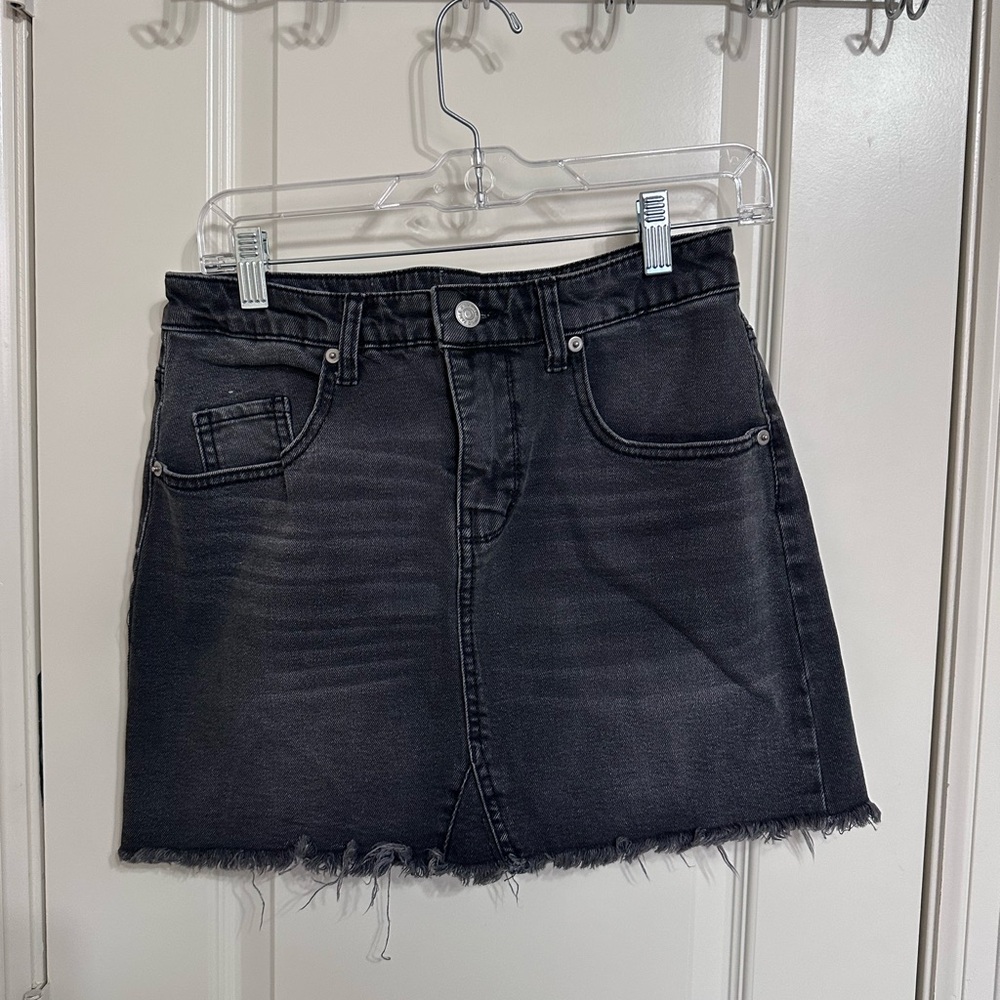 Wild Fable Black Frayed denim Mini Skirt